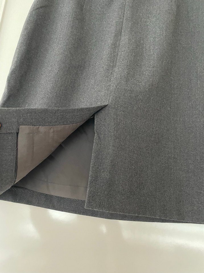 Gri Midi Kalem Etek - Görsel 3