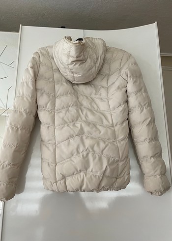 Beyaz Fermuarlı Kadın Mont - Görsel 2