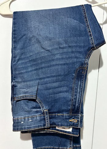 Stradivarius Koyu Mavi Denim Jean Pantolon
