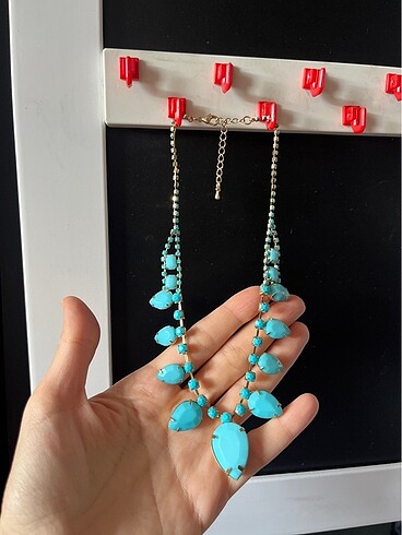 swarovski Mavi taşlı kolye