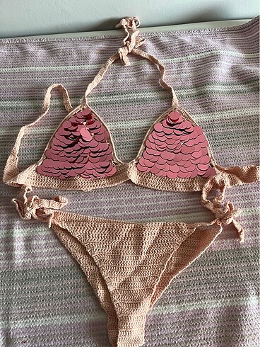 Calzedonia Örgü bikini pullu bikini