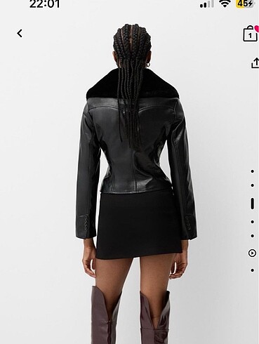 Bershka deri ceket - Görsel 2