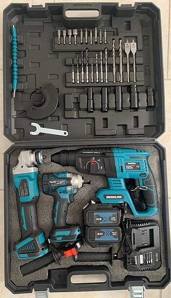 Şarjlı matkap 3 lü set