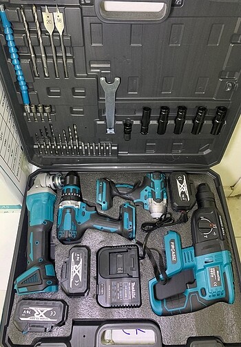 Şarjlı matkap 4 lü set