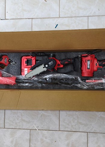 Şarjlı Testere ve Budama makası 4 Lü set - Görsel 3