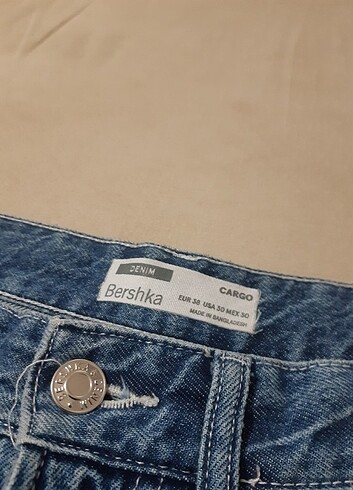38 Beden lacivert Renk Bershka cargo