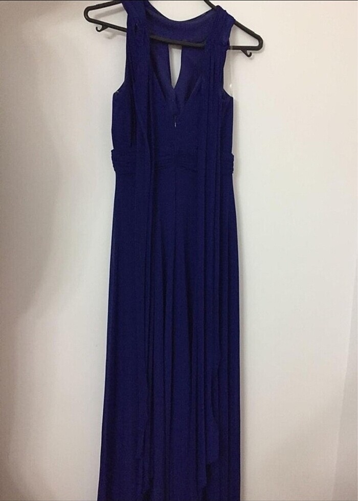 Lacivert uzun Düğün/Kına/Mezuniyet/Nişan Elbisesi - Görsel 2