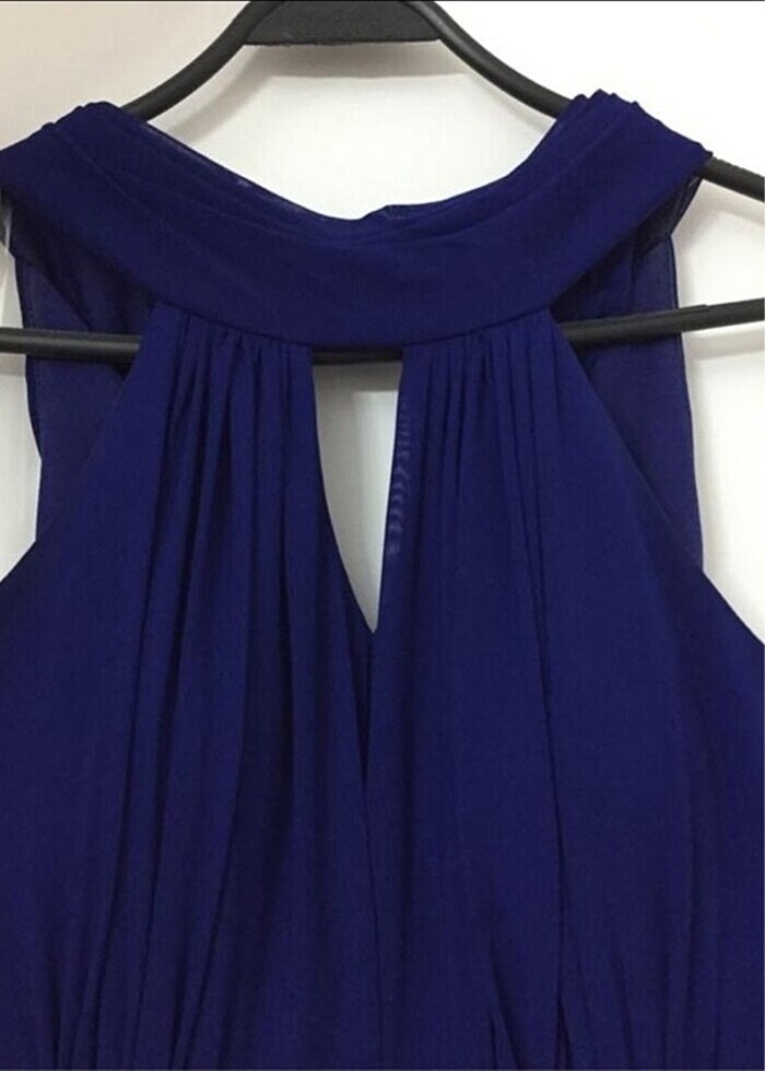 Lacivert uzun Düğün/Kına/Mezuniyet/Nişan Elbisesi - Görsel 3