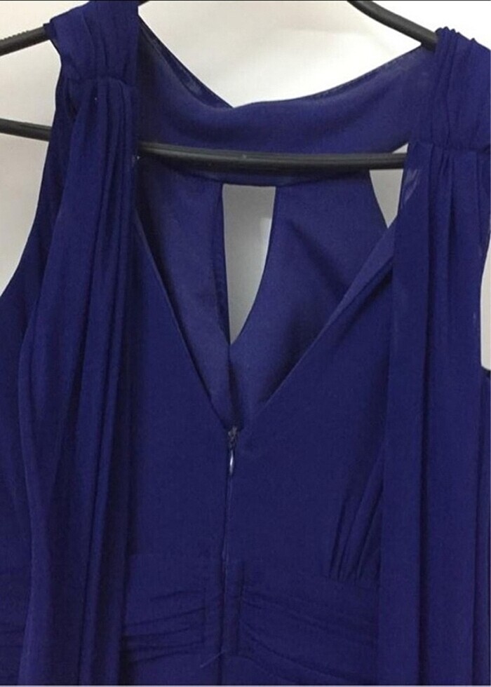 Lacivert uzun Düğün/Kına/Mezuniyet/Nişan Elbisesi - Görsel 4