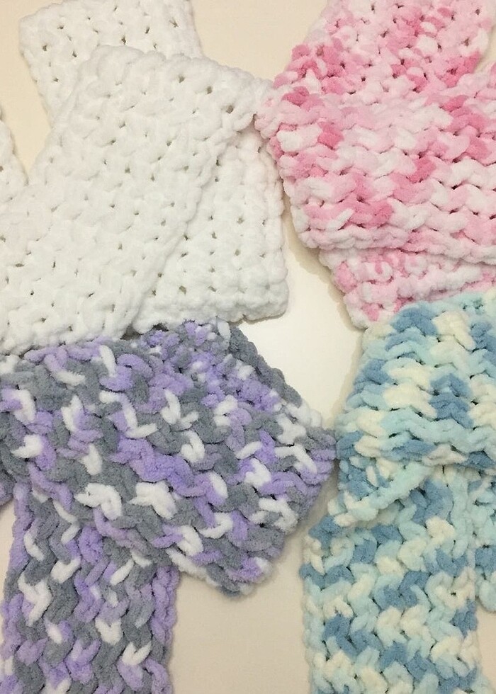 Pembe-Beyaz Yumuşacık sıcacık tutan yumuş atkı - Görsel 3