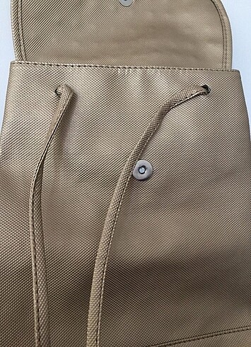 Siyah-Bej ikili sırt çantası - Görsel 6