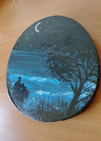 Ahşap boyama hediyelik dekor - Görsel 5