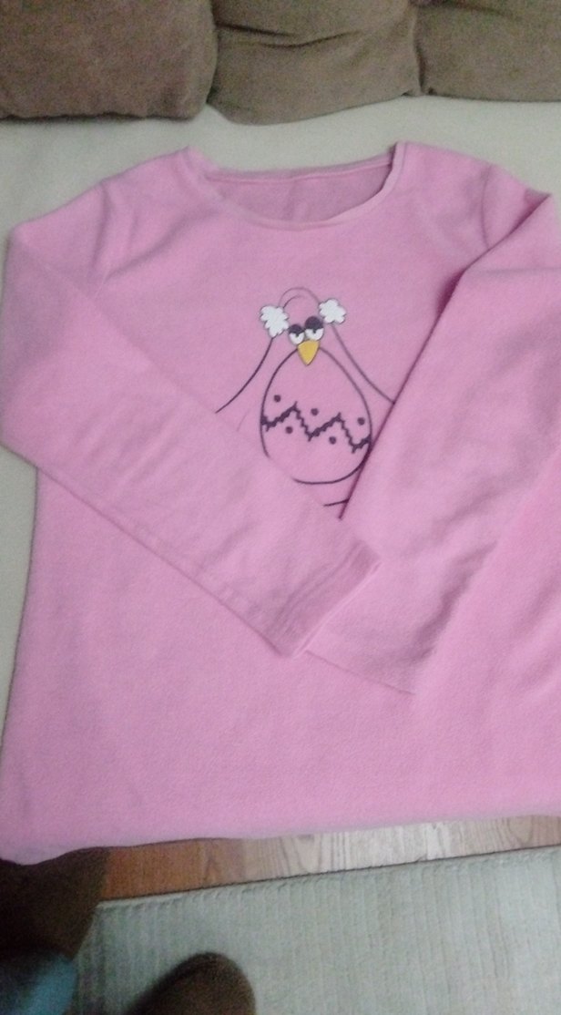 Kız Çocuk Pembe Uzun Kollu Sweatshirt - Görsel 3