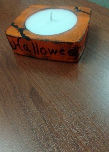 Mum ,soya wax ,hallowen temalı - Görsel 2
