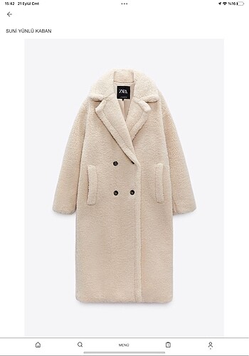 Zara teddy etiketli kaban