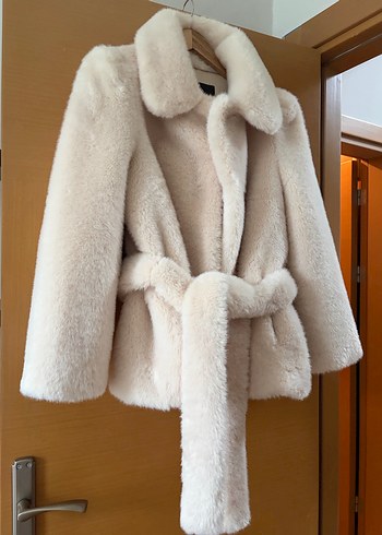 Zara Kemerli Kürk Kaban - Görsel 4