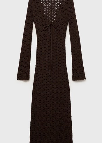 Mango Uzun Örgü Bohem Elbise - Görsel 4