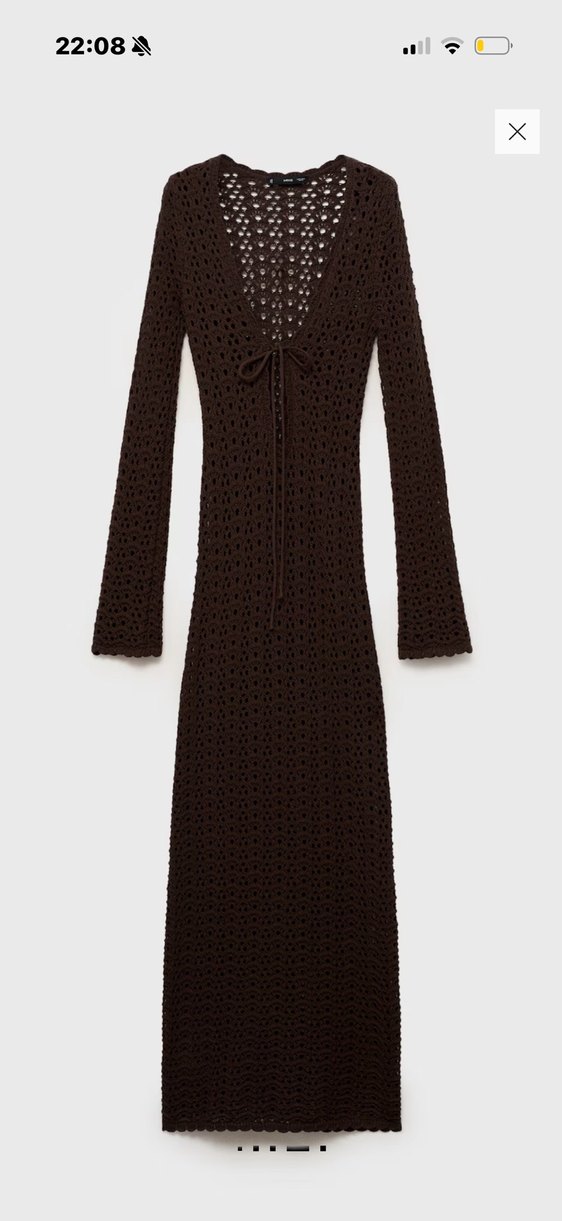 Mango Uzun Örgü Bohem Elbise - Görsel 4