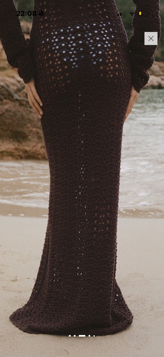 Mango Uzun Örgü Bohem Elbise - Görsel 3