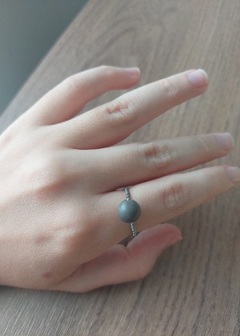 Diğer Minimalist Gri Kadın Yüzük (el yapımı)