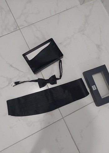 Siyah Erkek Papyon Seti - Görsel 6