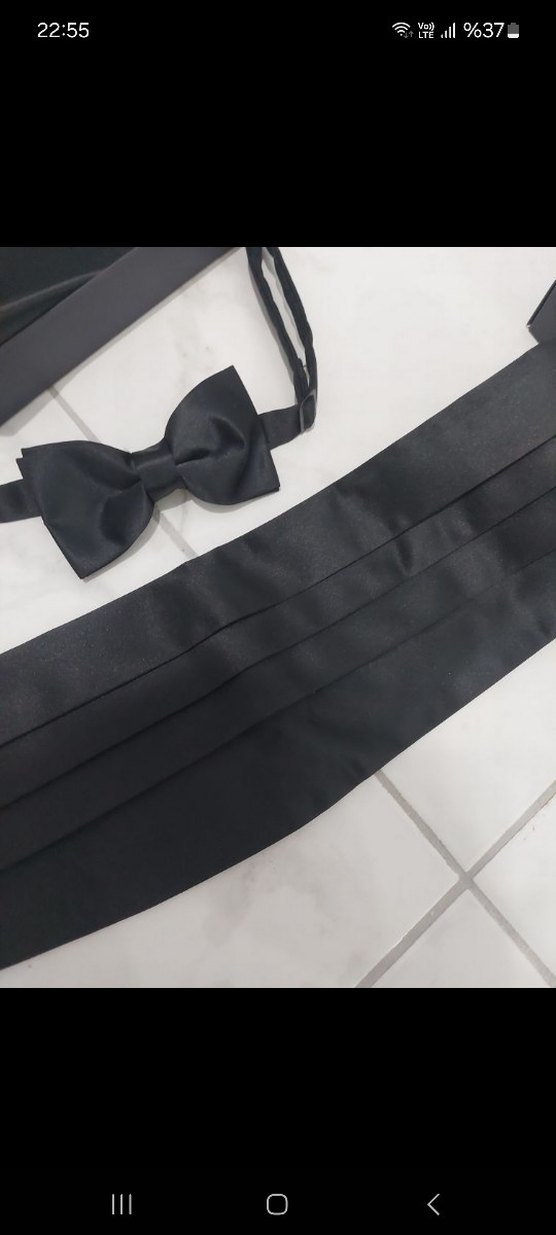 Siyah Erkek Papyon Seti - Görsel 5