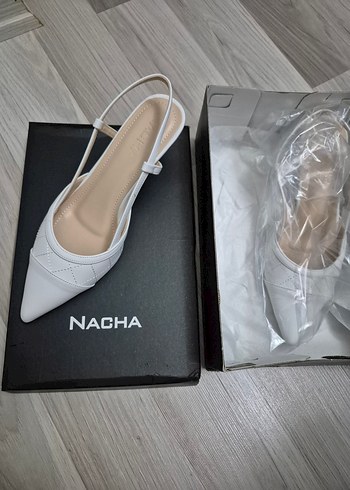 Beyaz Stiletto Topuklu Kadın günlük ayakkabi - Görsel 6