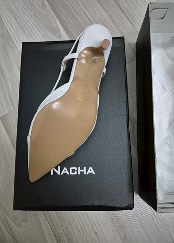 Beyaz Stiletto Topuklu Kadın günlük ayakkabi - Görsel 4