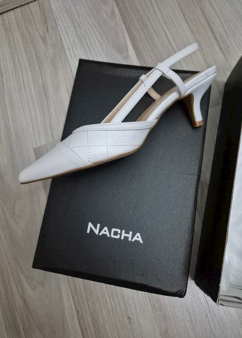 Beyaz Stiletto Topuklu Kadın günlük ayakkabi - Görsel 5