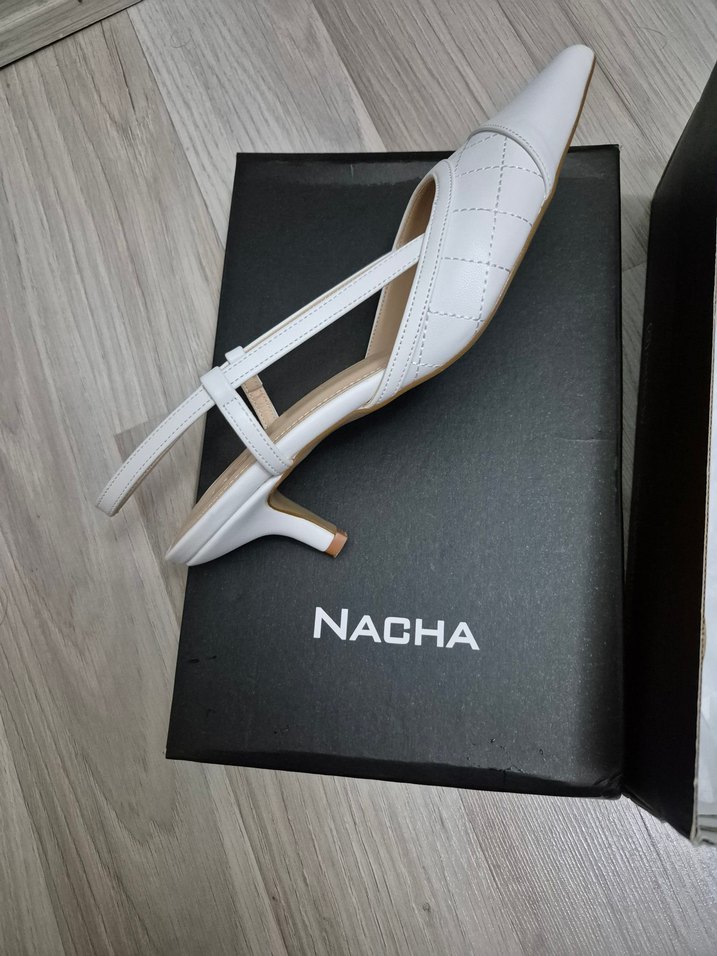 Beyaz Stiletto Topuklu Kadın günlük ayakkabi - Görsel 2