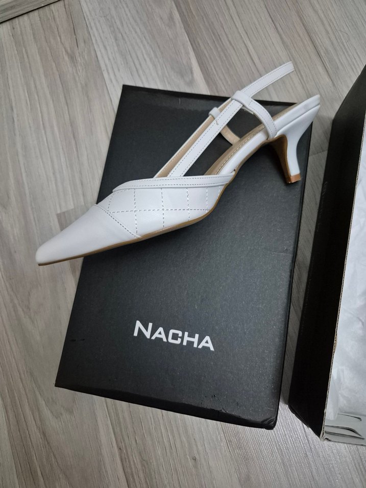 Beyaz Stiletto Topuklu Kadın günlük ayakkabi - Görsel 5