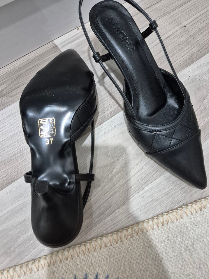 Beyaz Stiletto Topuklu Kadın günlük ayakkabi - Görsel 2