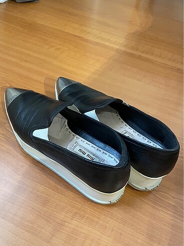 Miu Miu siyah platform loafer