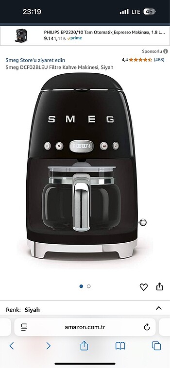 Smeg Filtre Kahve Makinesi