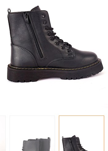 Siyah Platform Topuklu Punk Tarzı Kadın Bot - Görsel 3