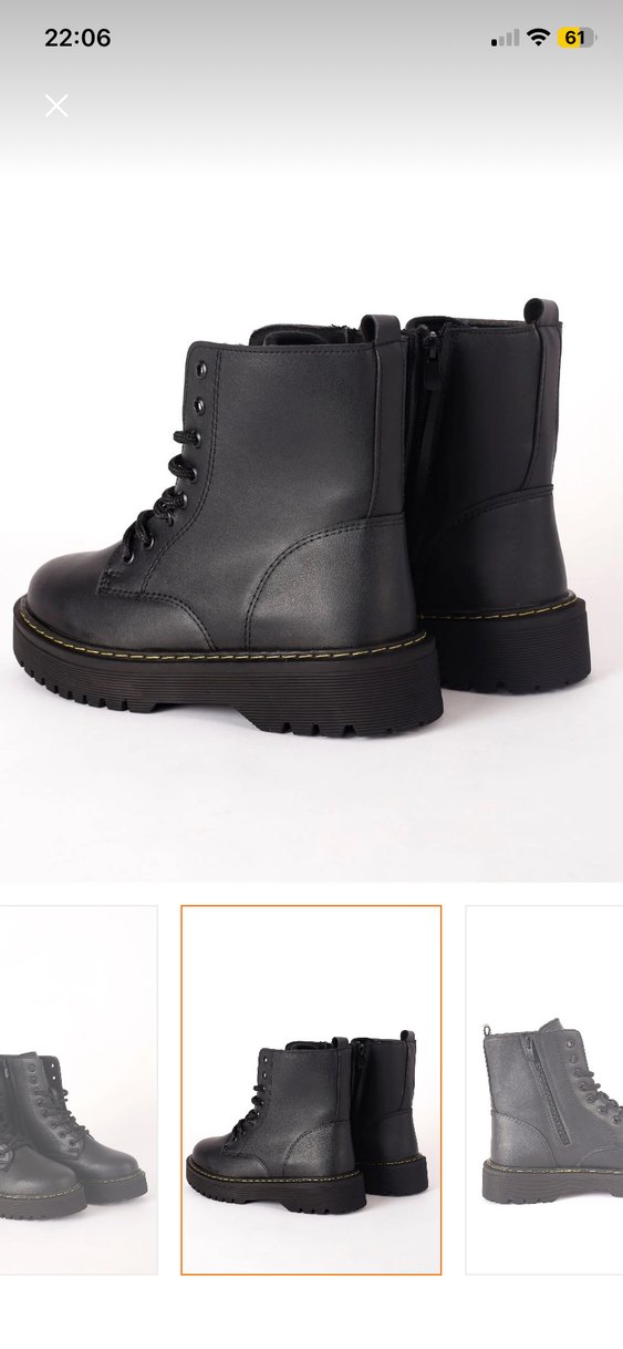 Siyah Platform Topuklu Punk Tarzı Kadın Bot - Görsel 2