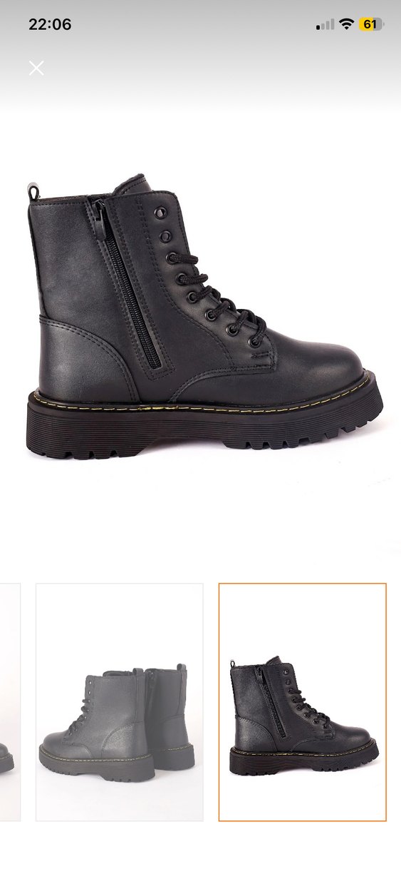 Siyah Platform Topuklu Punk Tarzı Kadın Bot - Görsel 3