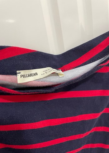 Kırmızı Çizgili kayık yaka bluz - Görsel 2