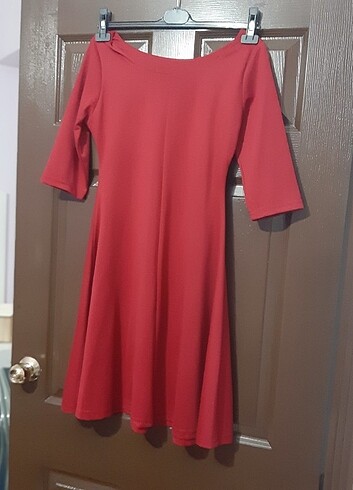 Diğer Koyu kırmızı çan elbise