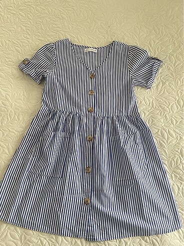 Zara elbise lacivert beyaz çizgili XS ile uyumlu