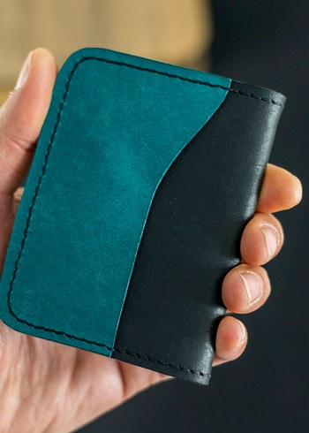 Turkuaz Minimalist Erkek Cüzdanı - Görsel 7