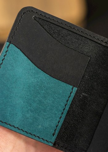 Turkuaz Minimalist Erkek Cüzdanı - Görsel 6