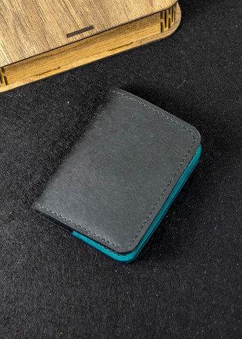 Turkuaz Minimalist Erkek Cüzdanı - Görsel 3