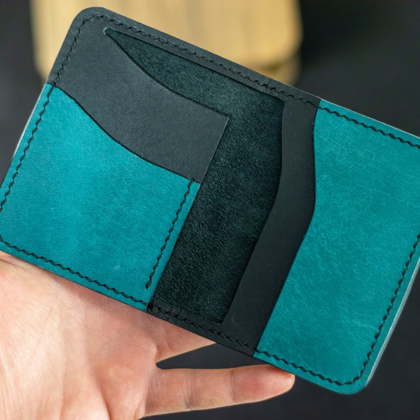 Turkuaz Minimalist Erkek Cüzdanı - Görsel 5