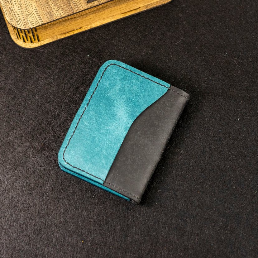 Turkuaz Minimalist Erkek Cüzdanı - Görsel 4