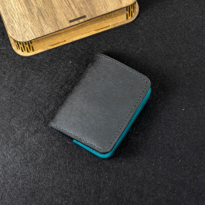 Turkuaz Minimalist Erkek Cüzdanı - Görsel 3