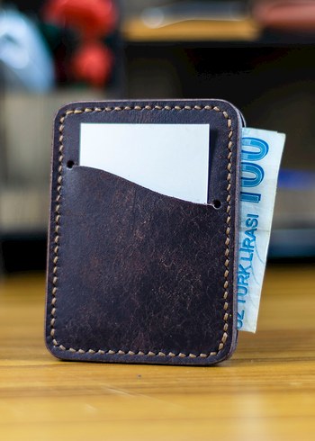 Kahverengi Vintage Erkek Cüzdan - Görsel 2