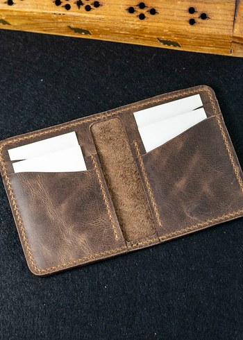 Kahverengi Vintage Erkek Cüzdanı - Görsel 6