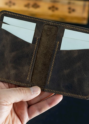 Kahverengi Vintage Erkek Cüzdanı - Görsel 5