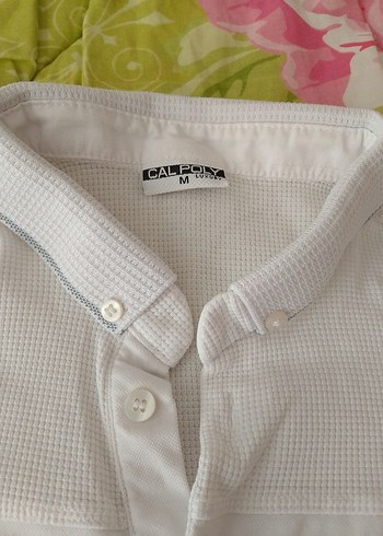 Düğmeli Beyaz Erkek Polo Tişört - Görsel 4